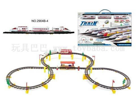 Electric rail trains with flyovers and subway stations