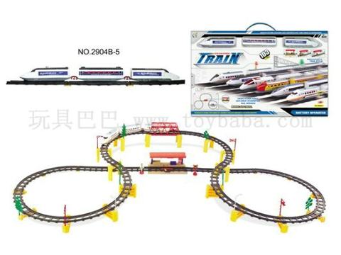 Electric rail trains with flyovers and subway stations