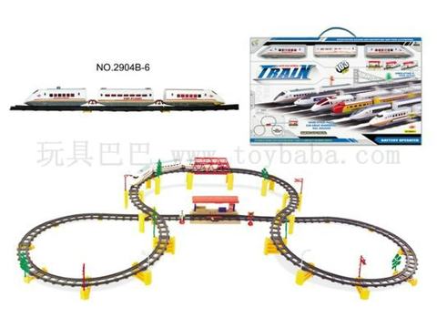 Electric rail trains with flyovers and subway stations