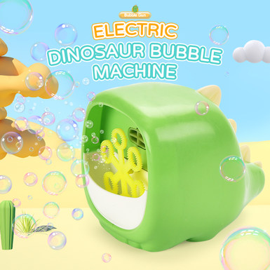 Scraper dinosaur bubble machine