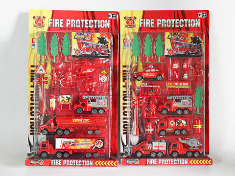 Fire protection kit pullback vehicle combination