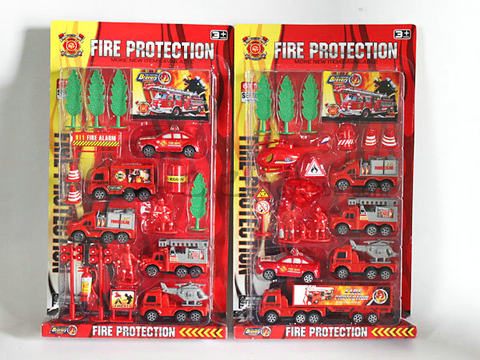 Fire protection kit pullback vehicle combination