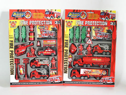 Fire protection kit pullback vehicle combination