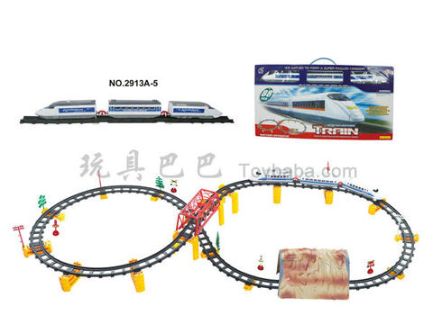 Electric three-dimensional rail train with overpass and cave (88PCS)