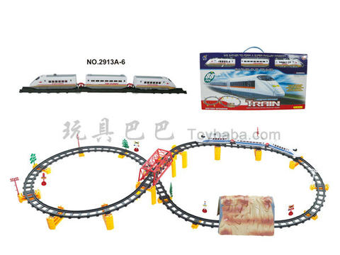 Electric three-dimensional rail train with overpass and cave (88PCS)