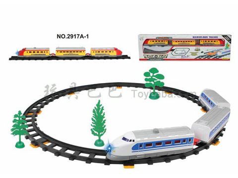 Electric rail train (27PCS, with lights)