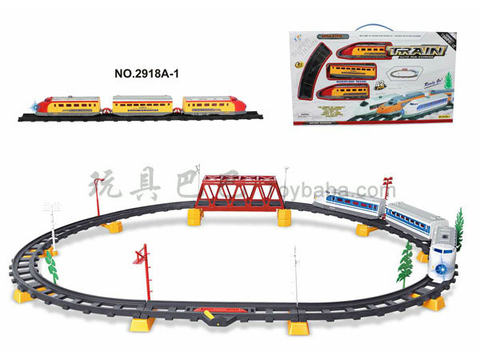 Electric rail train flyover (42PCS, with lights)