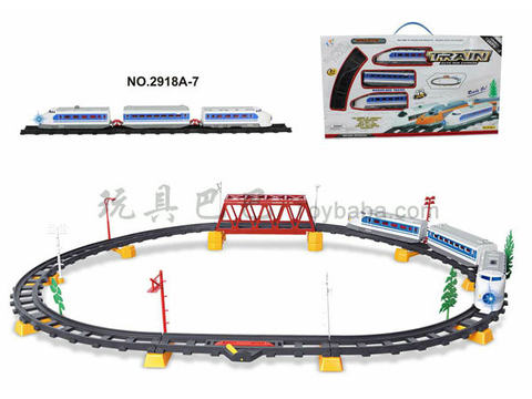 Electric rail train flyover (42PCS, with lights)