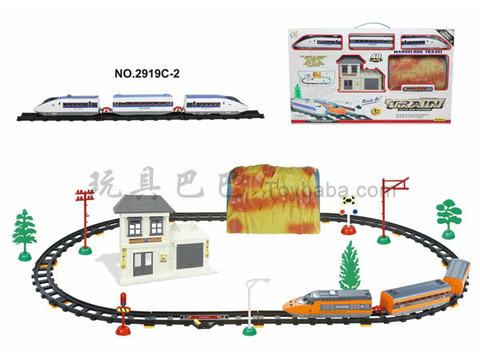 Electric rail train waiting building and cave (48PCS)