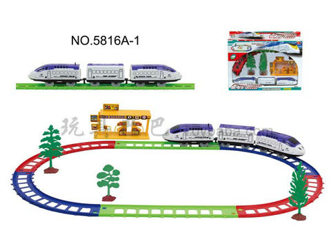 Electric rail train with gas station (16PCS)