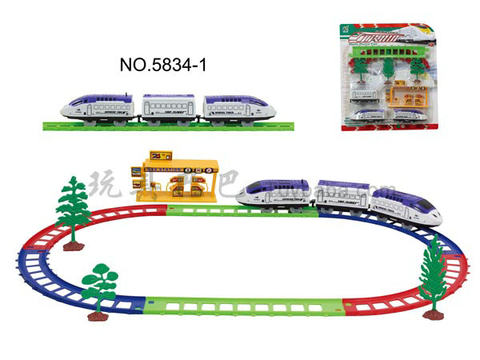 Electric rail train with gas station (16PCS)