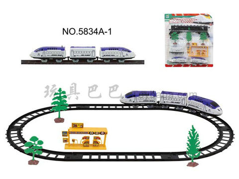 Electric rail train with gas station (16PCS)