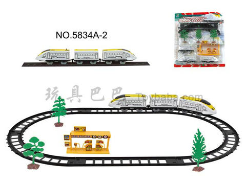 Electric rail train with gas station (16PCS)