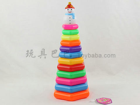 Giant tower-shaped ring (snowman)