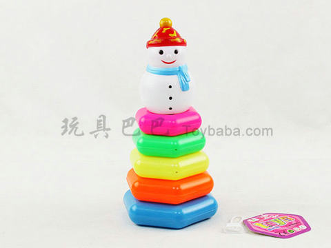 Small tower-shaped ring (snowman)