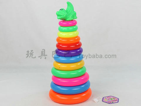 Round extra-large rainbow ring (alligator)