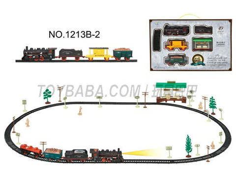 Electric classical rail train with shelter (49PCS, with lights)