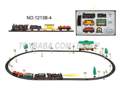 Electric classical rail train with shelter (49PCS, with lights)