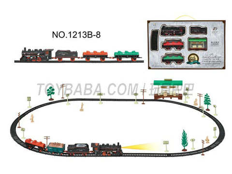 Electric classical rail train with shelter (49PCS, with lights)