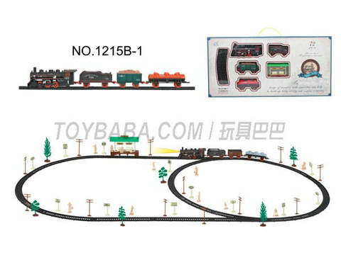 Electric classical rail train with shelter (72PCS, with lights)