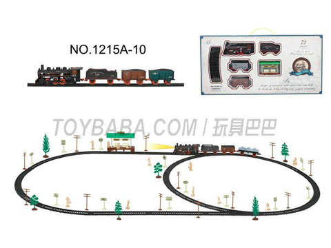 Electric classical rail train with shelter (72PCS, with lights)