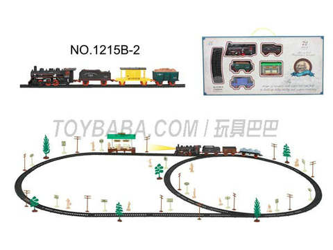 Electric classical rail train with shelter (72PCS, with lights)