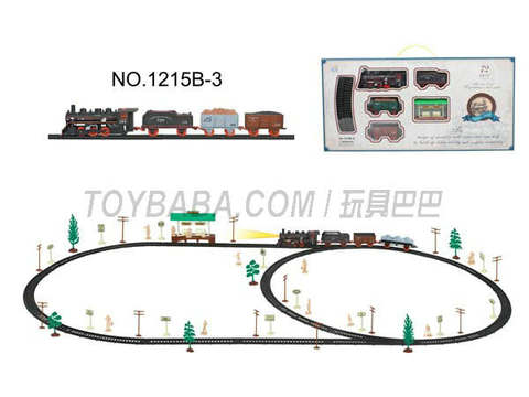Electric classical rail train with shelter (72PCS, with lights)