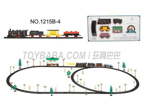 Electric classical rail train with shelter (72PCS, with lights)