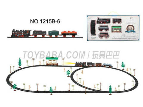 Electric classical rail train with shelter (72PCS, with lights)