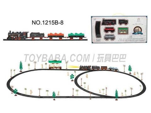 Electric classical rail train with shelter (72PCS, with lights)