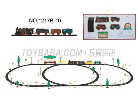 Electric classical rail train with shelter (101PCS, with lights)