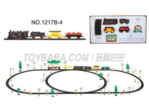 Electric classical rail train with shelter (101PCS, with lights)