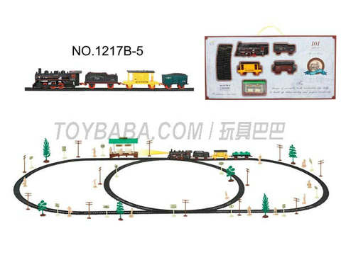 Electric classical rail train with shelter (101PCS, with lights)
