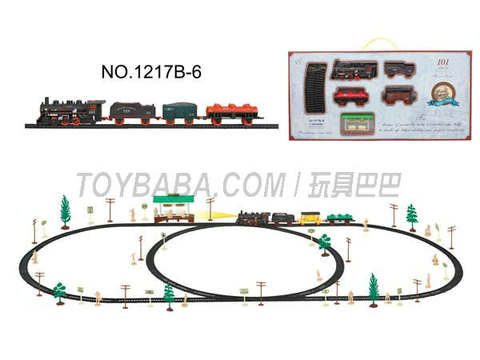 Electric classical rail train with shelter (101PCS, with lights)
