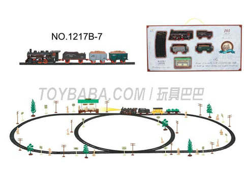 Electric classical rail train with shelter (101PCS, with lights)