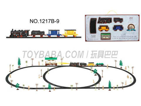 Electric classical rail train with shelter (101PCS, with lights)