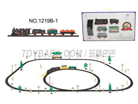 Electric classical rail train with shelter (106PCS, with lights)