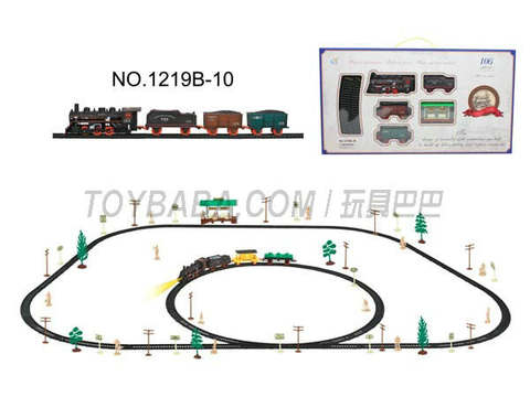 Electric classical rail train with shelter (106PCS, with lights)