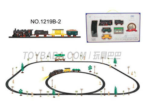 Electric classical rail train with shelter (106PCS, with lights)