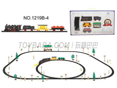 Electric classical rail train with shelter (106PCS, with lights)