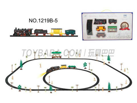 Electric classical rail train with shelter (106PCS, with lights)