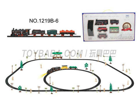 Electric classical rail train with shelter (106PCS, with lights)