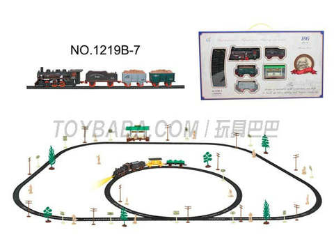 Electric classical rail train with shelter (106PCS, with lights)