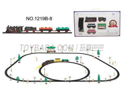Electric classical rail train with shelter (106PCS, with lights)