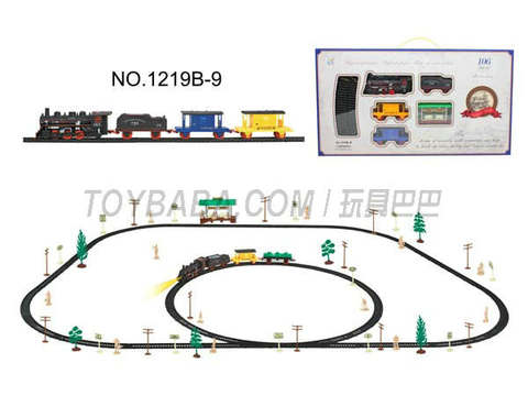 Electric classical rail train with shelter (106PCS, with lights)
