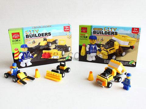 Children's DIY educational toys, building blocks, engineering toys, car building blocks, toys, educational intelligence assembling, self-assembling toys