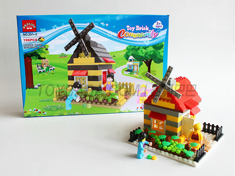 Children's Educational DIY Assembling Self-Assembly Building Blocks Holiday Cottage Building Blocks Toys Educational Intelligence Assembling Self-Assembly Toys
