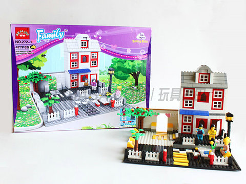 Children's assembled and intelligent self-assembling toys Building blocks House Building blocks Toys Educational and intelligent assembling and assembling toys