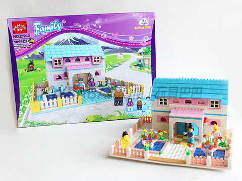 Building blocks, villa, manor, building blocks, toys, educational, intelligent, self-assembling toys