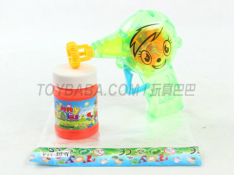 Doll bubble gun with light